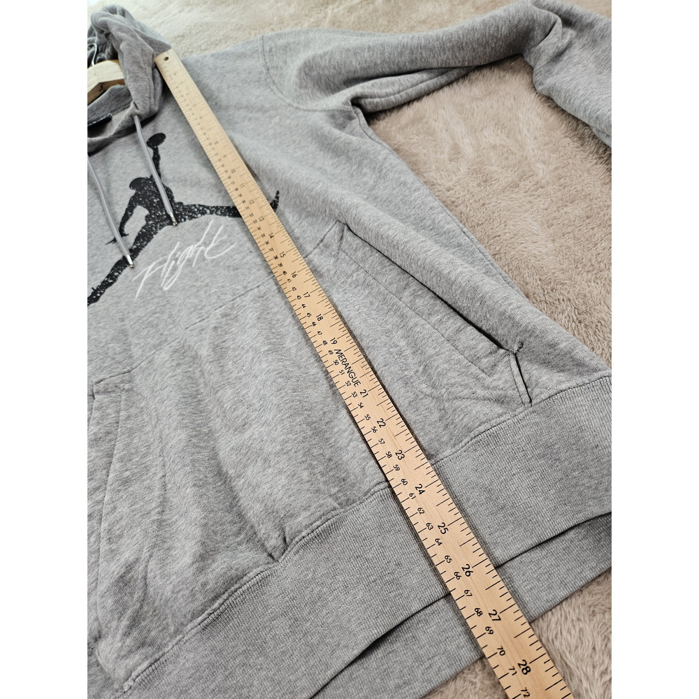 Nike Jordan Hoodie Flight Jumpman Men's Size S Fleece Heather Gray Sweatshirt - Picture 8 of 10